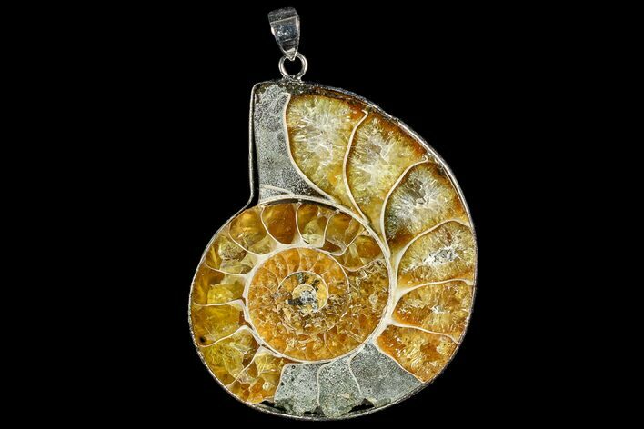 Fossil Ammonite Pendant - Million Years Old #166158